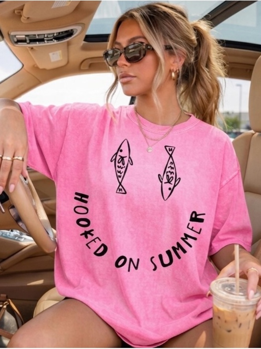Hooked On Summer Custom Graphic Tee